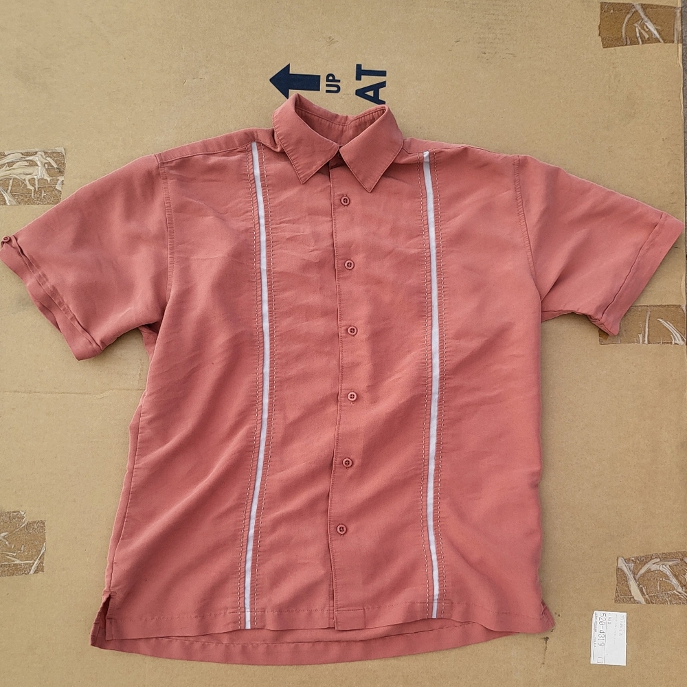 Cubavera coral button shirt